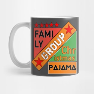 Family group christmas pajama Mug